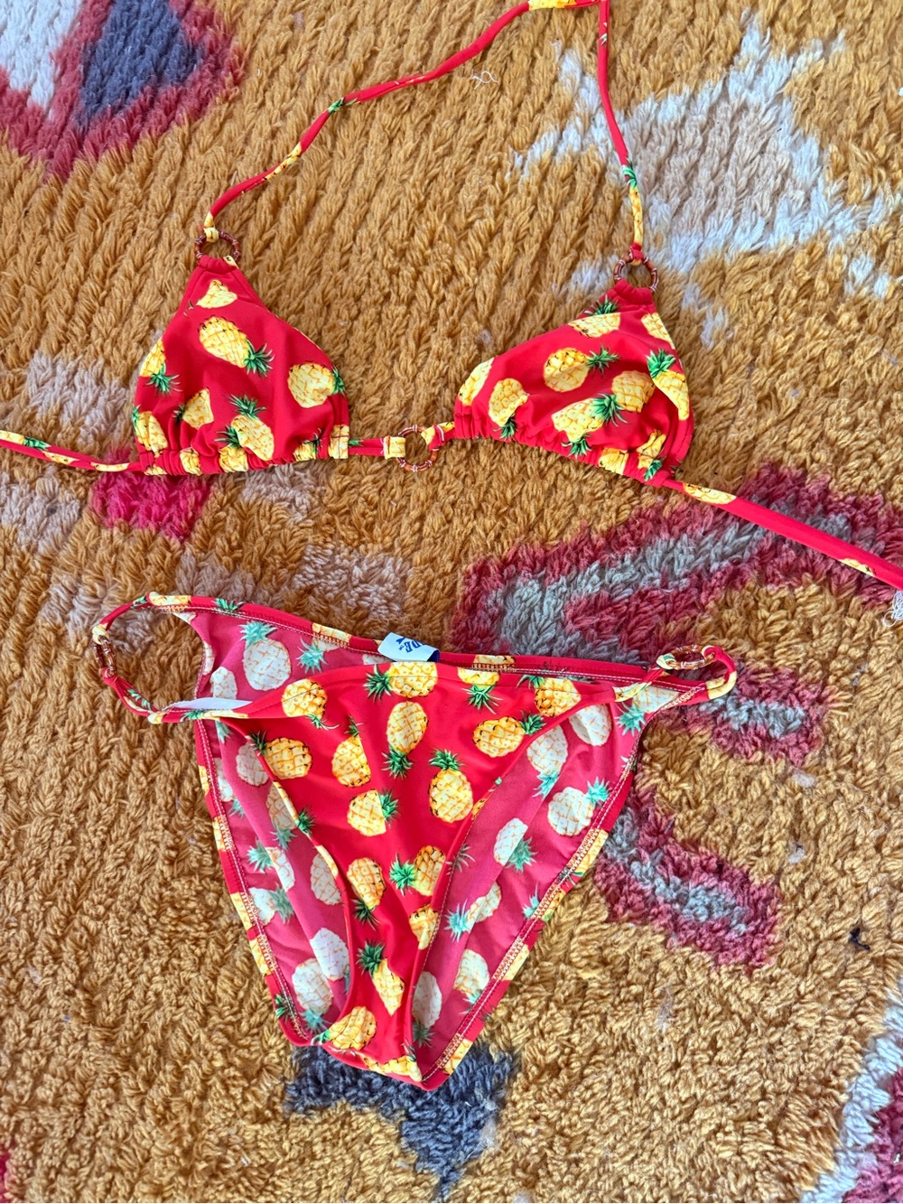 Vintage surfside pineapple tropical bikini